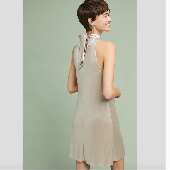 Anthro Bailey 44 Shimmer Mockneck A-line Dress - Picture 2 of 6